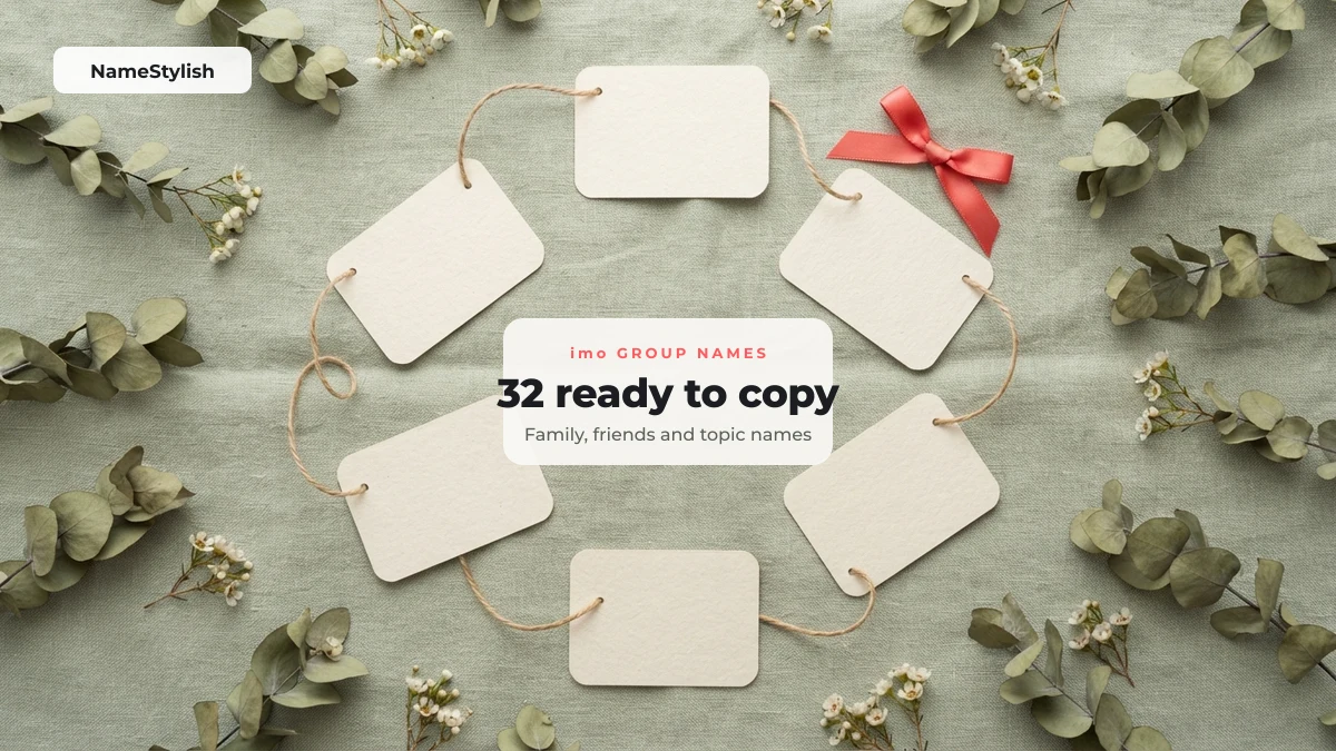 imo group name ideas — 32 ready-to-copy styled group and family names